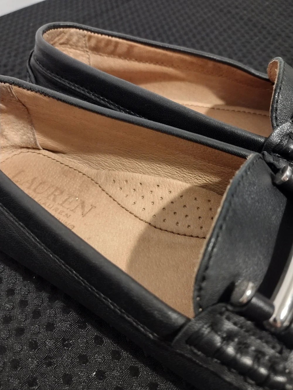 Ralph Lauren Black Leather Women’s Bit Loafers